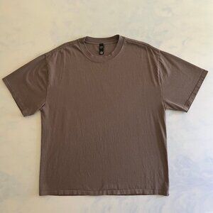 Washed Grey Heavy Weight Basic Cotton Tee Men's L